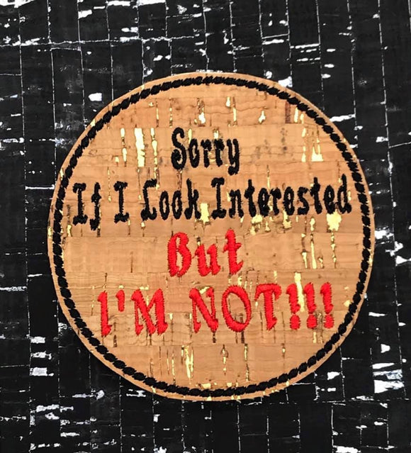 ITH Digital Embroidery Pattern for Embroidered Coaster with Snarky Saying, 
