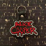 ITH Digital Embroidery Pattern for Alice Cooper Snap Tab / Key Chain, 4x4 hoop