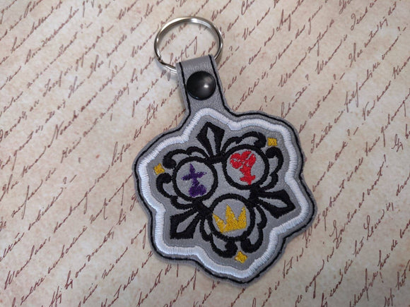 ITH Digital Embroidery Pattern for KH Emblem Snap Tab / Key Chain, 4x4 hoop