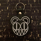 ITH Digital Embroidery Pattern for Radiohead Snap Tab / Key Chain, 4x4 hoop