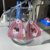 ITH Digital Embroidery Pattern for Loop Diamond Cutout Earrings, 4x4 hoop