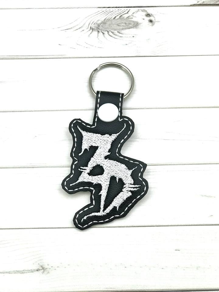 Zed Key Chain ITH Digital Embroidery Pattern for Zeds Dead Snap Tab / Key Chain, 4x4 ...