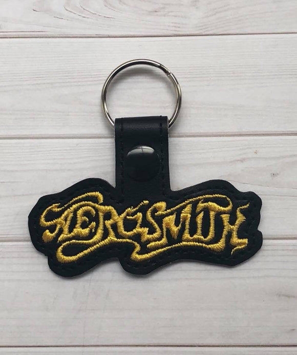 ITH Digital Embroidery Pattern for Aerosmith Band Snap Tab / Key Chain, 4x4 Hoop
