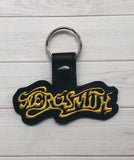 ITH Digital Embroidery Pattern for Aerosmith Band Snap Tab / Key Chain, 4x4 Hoop