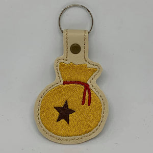 ITH Digital Embroidery Pattern for AC Bag of Bells Snap Tab / Key Chain, 4X4 Hoop