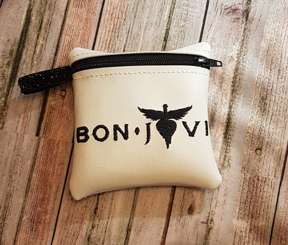 ITH Digital Embroidery Pattern for Band Zip Bag Bon Jovi, 4x4 hoop
