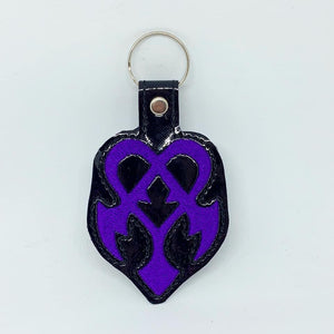 ITH Digital Embroidery Pattern for Kingdom Hearts Nightmare Snap Tab / Key Chain, 4x4 hoop