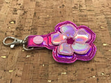 ITH Digital Embroidery Pattern for 3D Flower 1 Snap Tab / Key Chain, 4x4 hoop