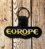 ITH Digital Embroidery Pattern for Europe Band Snap Tab / Key Chain, 4x4 hoop