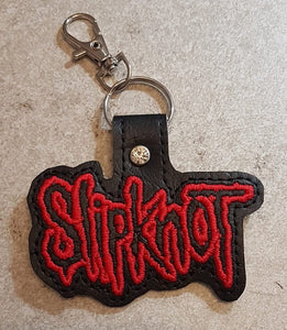 ITH Digital Embroidery Pattern for Slipknot Snap Tab / Key Chain, 4x4 hoop