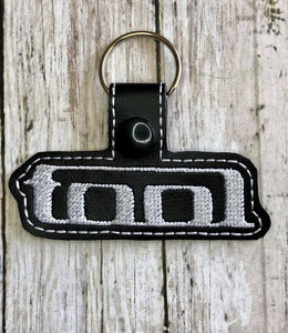 ITH Digital Embroidery Pattern for TOOL Band Snap Tab / Key Chain, 4x4 hoop