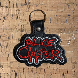 ITH Digital Embroidery Pattern for Alice Cooper Snap Tab / Key Chain, 4x4 hoop