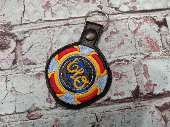 ITH Digital Embroidery Pattern for ELO Band Snap Tab / Key Chain, 4x4 hoop