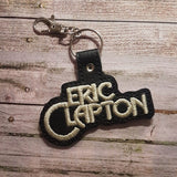 ITH Digital Embroidery Pattern for Eric Clapton Snap Tab / Key Chain, 4x4 hoop