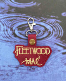 ITH Digital Embroidery Pattern for Fleetwood Mac Snap Tab / Key Chain, 4x4 hoop