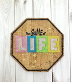 ITH Digital Embroidery Pattern for The Game of Life Set of 2 Coasters, 4x4 hoop