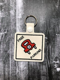 ITH Digital Embroidery Pattern for Monopoly Board Game Square Snap Tab Set of 4 / Key Chain, 4x4 hoop