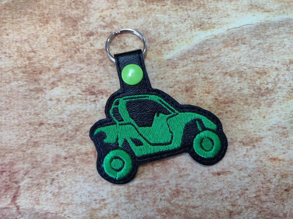 ITH Digital Embroidery Pattern for ATV Side By Side II Snap Tab / Key Chain, 4x4 hoop