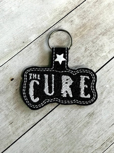 ITH Digital Embroidery Pattern for The Cure Snap Tab / Key Chain, 4x4 hoop