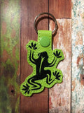 ITH Digital Embroidery Pattern for Tree Frog Snap Tab / Key Chain, 4x4 hoop