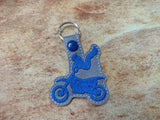 ITH Digital Embroidery Pattern for MX Freestyle Trick Indian Air 2 Snap Tab / Key Chain, 4x4 hoop