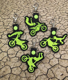 ITH Digital Embroidery Pattern for MX Freestyle Trick Rock Solid Snap Tab / Key Chain, 4x4 hoop