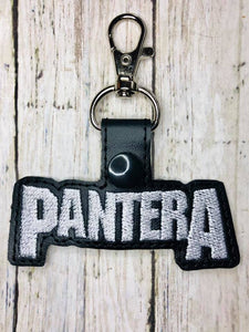 ITH Digital Embroidery Pattern for Pantara Band Snap Tab / Key Chain, 4x4 hoop