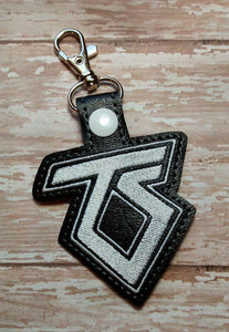 ITH Digital Embroidery Pattern for Twisted Sister Snap Tab / Key Chain, 4x4 hoop
