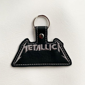 ITH Digital Embroidery Pattern for Metallica Snap Tab / Key Chain, 4x4 hoop