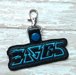 ITH Digital Embroidery Pattern for The Eagles Snap Tab / Key Chain, 4x4 hoop