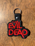 ITH Digital Embroidery Pattern for The Evil Dead Snap Tab / Key Chain, 4x4 hoop