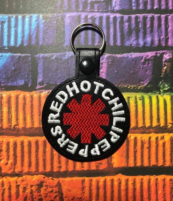 ITH Digital Embroidery Pattern for Red Hot Chili Peppers Snap Tab / Key Chain, 4x4 hoop