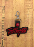 ITH Digital Embroidery Pattern for Ted Nugent Snap Tab / Key Chain, 4x4 hoop