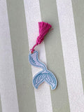 ITH Digital Embroidery Pattern for Set of 2 Mermaid Tail Bookmarks, 4x4 hoop