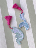 ITH Digital Embroidery Pattern for Set of 2 Mermaid Tail Bookmarks, 4x4 hoop