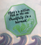 ITH Digital Embroidery Pattern for Set of 4 Mermaid Sayings Coasters, 4x4 hoop