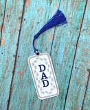 ITH Digital Embroidery Pattern for DAD Tir Leaf Motif Bookmark, 4x4 hoop