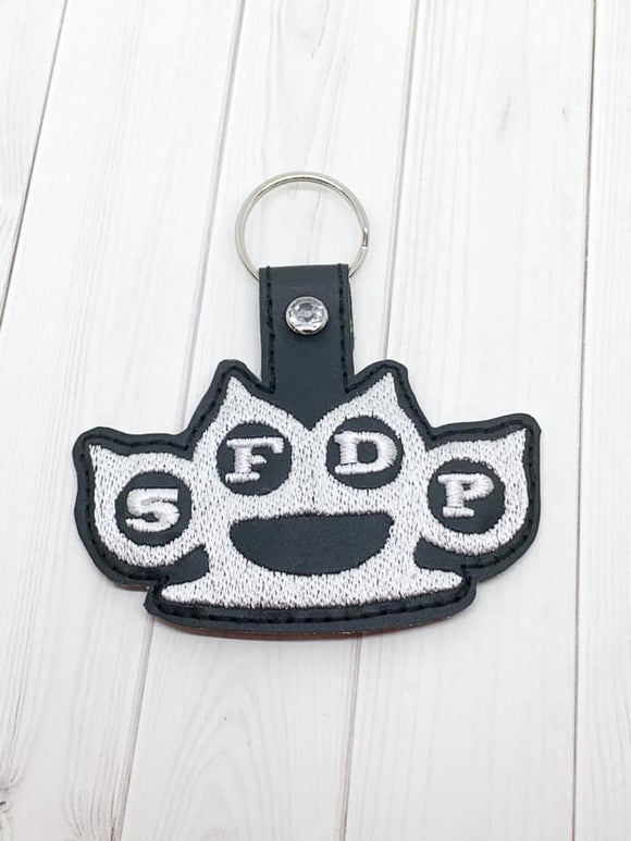 ITH Digital Embroidery Pattern for 5FDP Snap Tab / Key Chain, 4x4 hoop