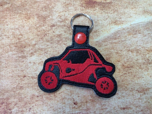 ITH Digital Embroidery Pattern for ATV Side By Side I Snap Tab / Key Chain, 4x4 hoop