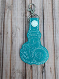 ITH Digital Embroidery Pattern for Light House Trio with Anchor & Life Saver Snap Tab / Key Chain, 4x4 hoop