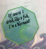 ITH Digital Embroidery Pattern for Set of 4 Mermaid Sayings Coasters, 4x4 hoop