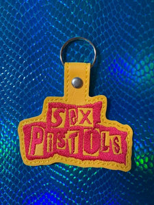 ITH Digital Embroidery Pattern for Sex Pistols Snap Tab / Key Chain, 4x4 hoop