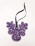 ITH Digital Embroidery Pattern for Filigree Reindeer/Moose Ornament, 4X4 Hoop