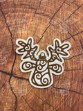 ITH Digital Embroidery Pattern for Filigree Reindeer/Moose Ornament, 4X4 Hoop