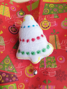 ITH Digital Embroidery Pattern for Cat Toy Christmas Bell 2 Styles, 4X4 Hoop