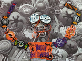 ITH Digital Embroidery Pattern for Halloween Candy Banner Set of 9, 4X4 Hoop & 5X7 Hoop