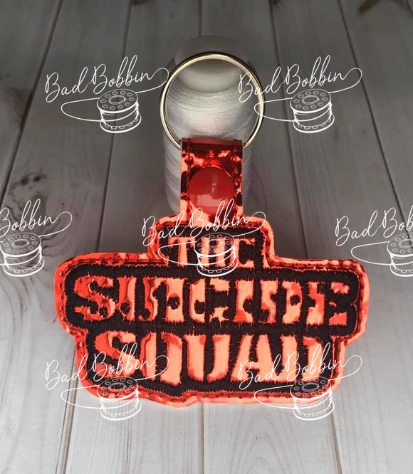 ITH Digital Embroidery Pattern for Suicide Squad II Snap Tab / Key Chain, 4X4 Hoop