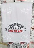 ITH Digital Embroidery Pattern for Choose Your Weapon 5X7 Design, 5X7 hoop