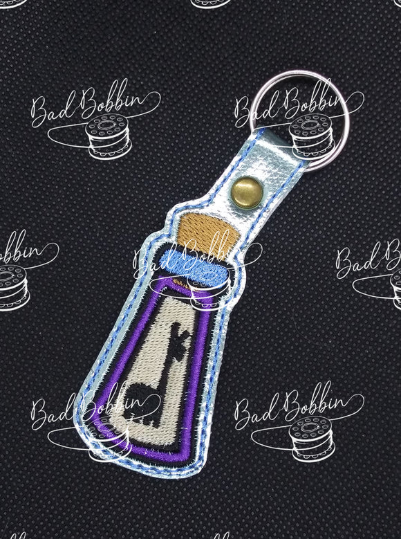 ITH Digital Embroidery Pattern for Extract of Llama Snap Tab / Key Chain, 4X4 Hoop