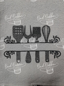 ITH Digital Embroidery Pattern for Kitchen Tool Banner II Design, 5X7 Hoop
